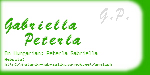 gabriella peterla business card